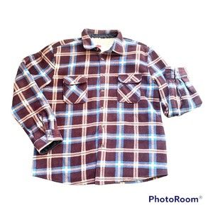 Field N Forest Men's Double Fleece Shacket Shirt - Plaid - XXL - Warm!!